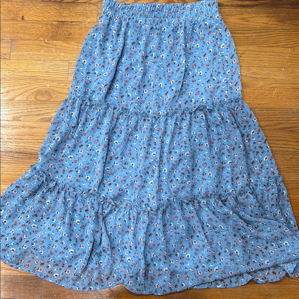 Floral Blue Skirt